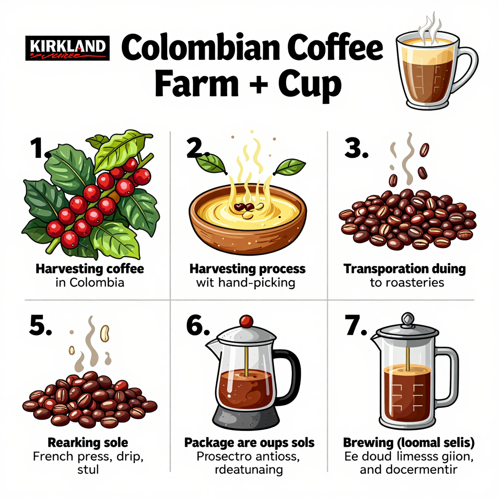 Kirkland Colombian Coffee Infographic