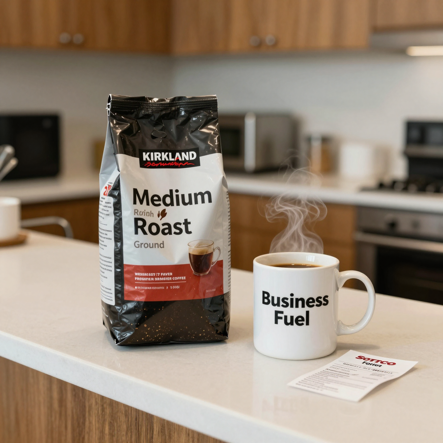 Kirkland Signature Medium Roast Ground Coffee for business breakroom
