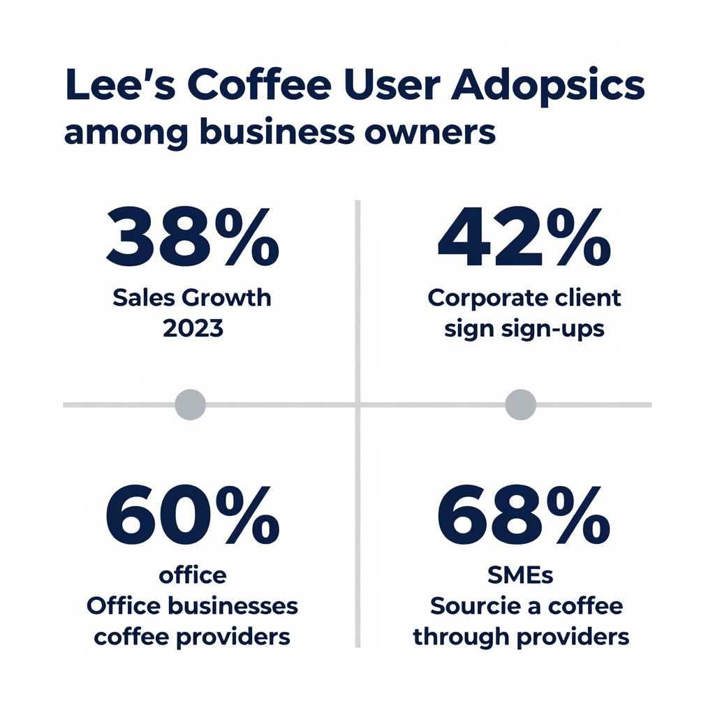 Infographic on Lee's Coffee User Adoption