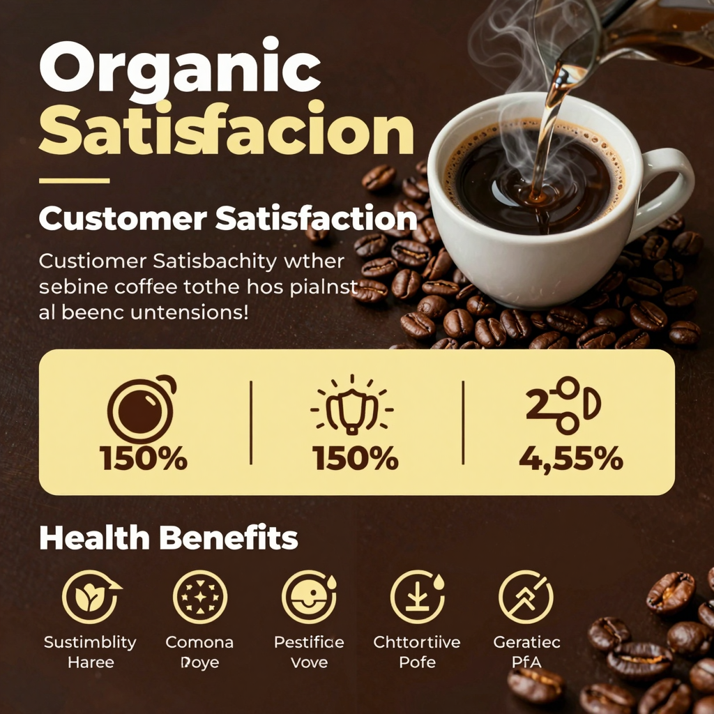 Infographic about the benefits of organic coffee for businesses
