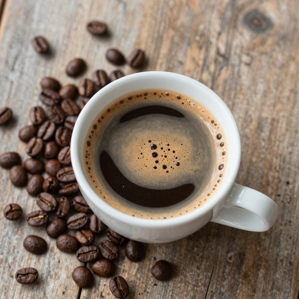 Coffee Cup with Coffee Beans