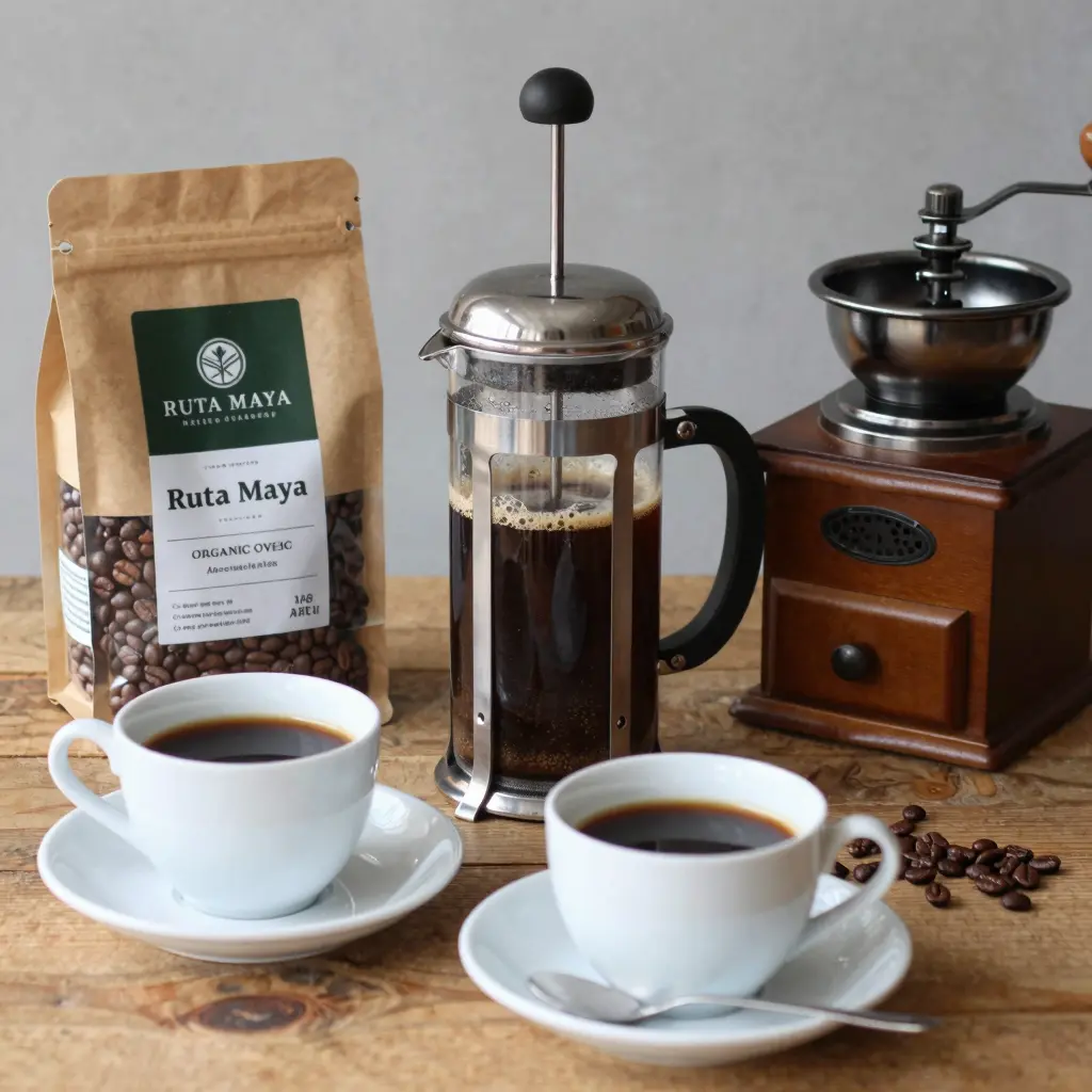 Brewing Setup for Ruta Maya Organic Coffee