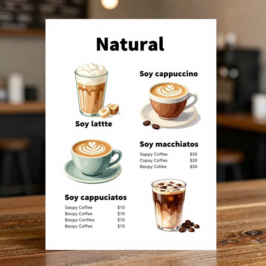 Popular Coffee Beverages with Soy Milk