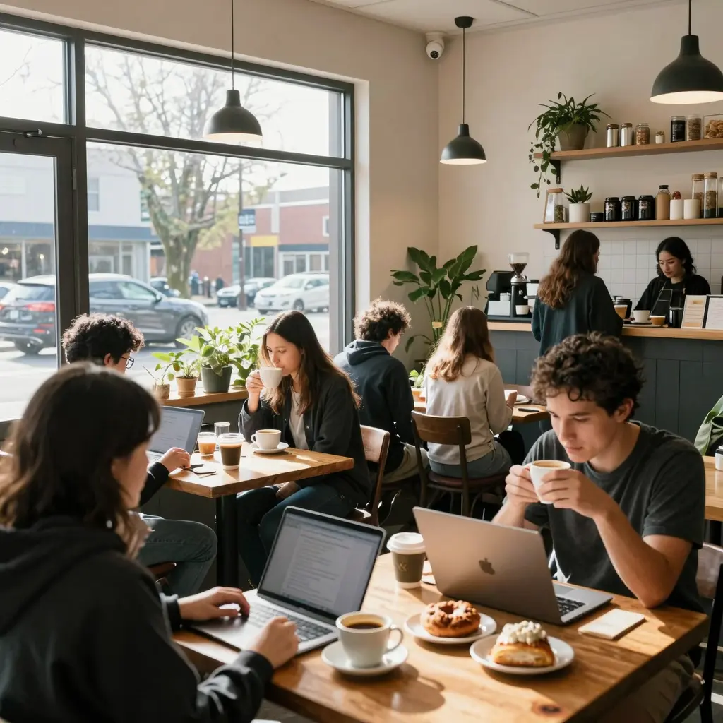 Kirkland coffee shop scene