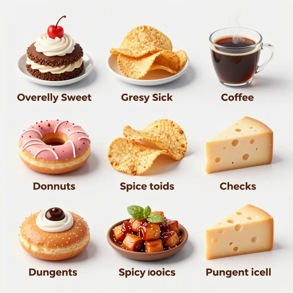 Snacks that do not pair well with coffee
