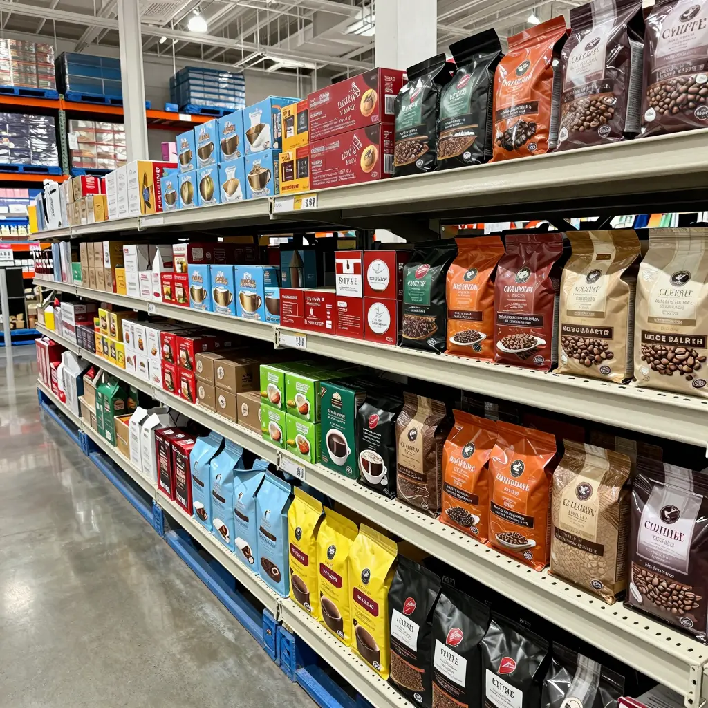 Costco Coffee and Tea Aisle