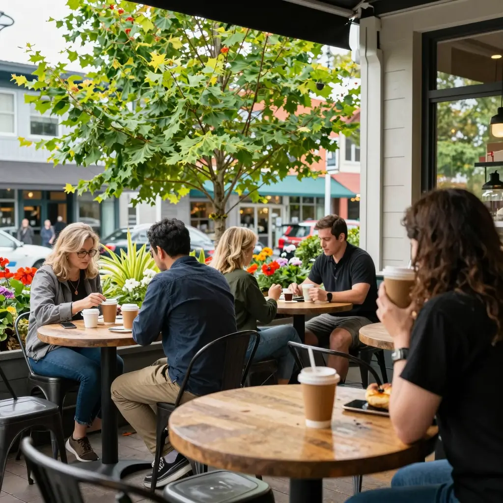 Vibrant coffee shop in Kirkland