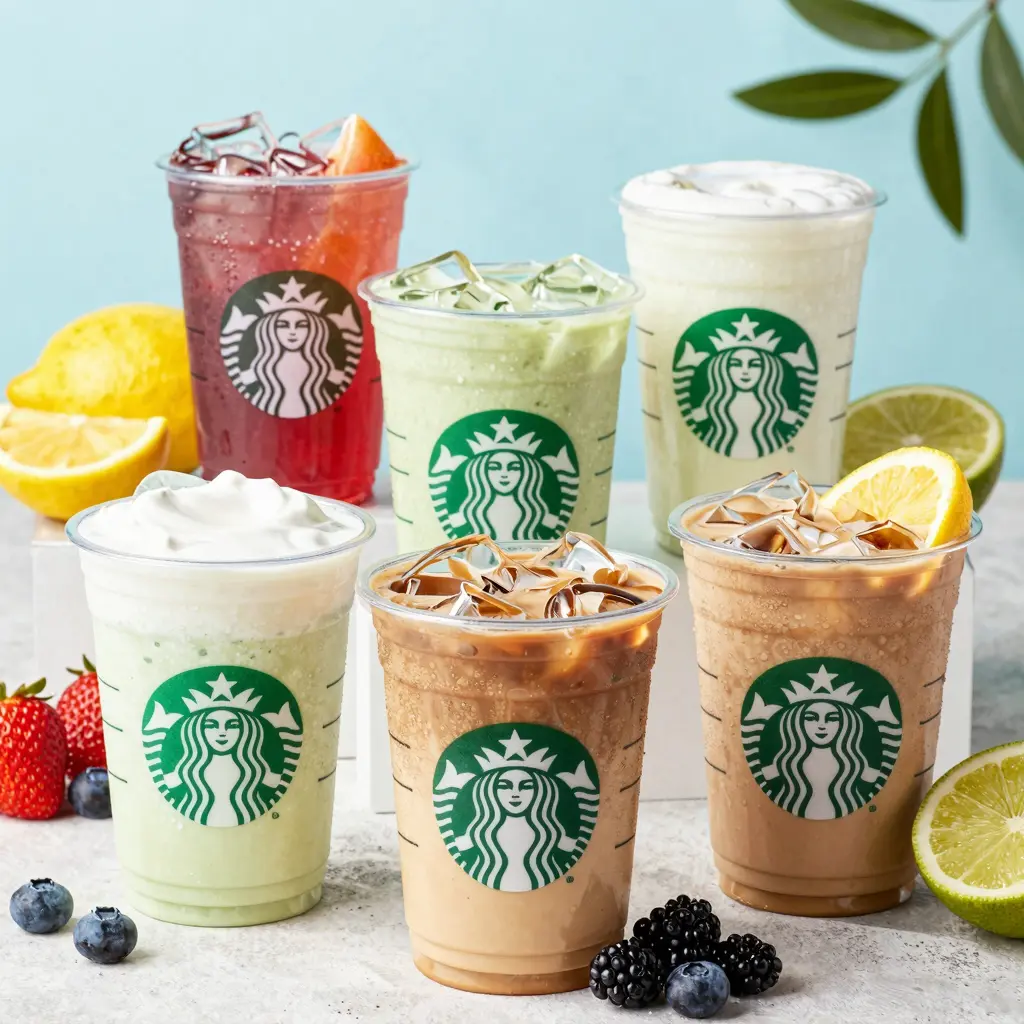 Variety of Iced Coffee Drinks